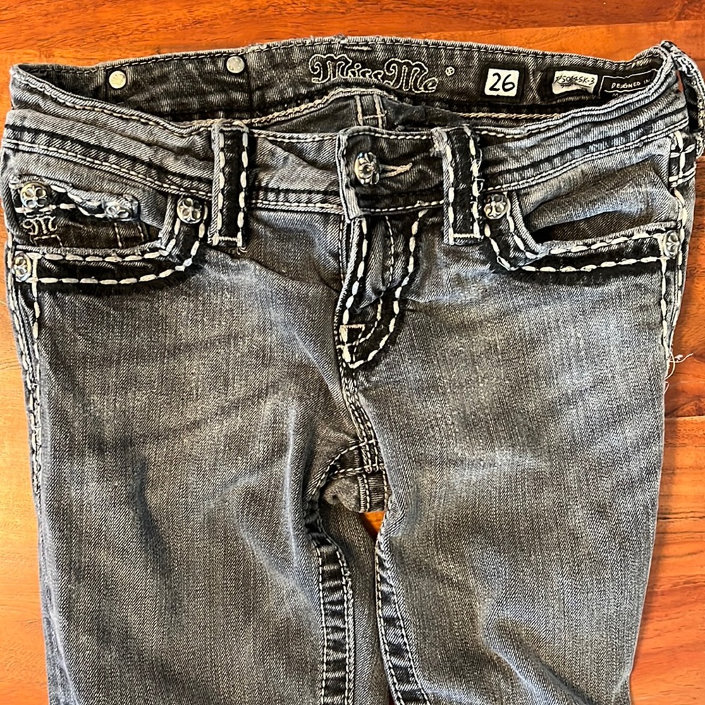 MISS ME Sexy Black Skinny Jeans Size 26
